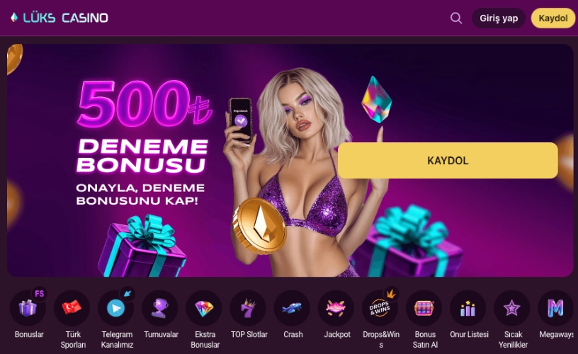 Lüks Gazino hesap paneli üzerinden bir görsel