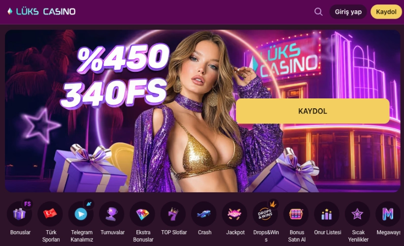 Lüks Gazino platform genel görünümü